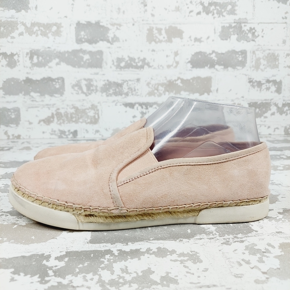Vince Camuto Tambie Pink Suede Leather Slip On Leisure Athletic Sneakers M948